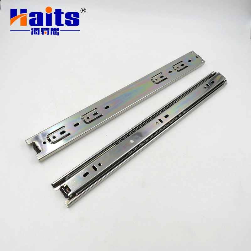 HT-01.010 42mm 3-Fold Cold-Rolled Steel Plate Ball Bearing Heavy Duty Drawer Slide
